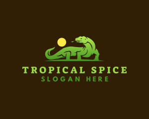 Komodo Dragon Lizard logo design