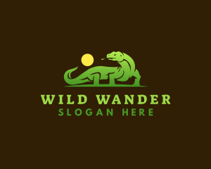 Komodo Dragon Lizard logo design