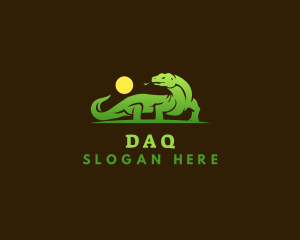 Arcade - Komodo Dragon Lizard logo design