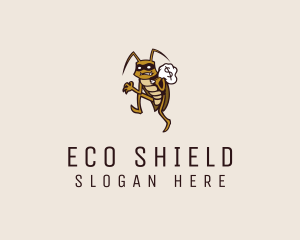 Pesticide - Cockroach Thief Burglar logo design