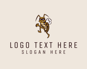 Villain - Cockroach Thief Burglar logo design
