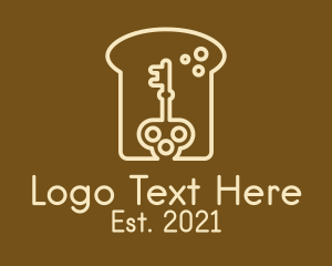 Bread - Brown Loaf Key logo design