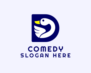 Bird Swan Letter D Logo