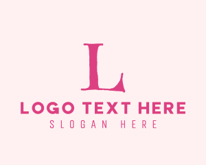 Text - Cute Girly Serif Text Lettermark logo design