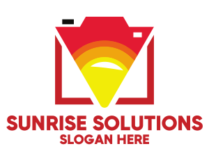 Sunrise - Geometric Sunrise Camera logo design