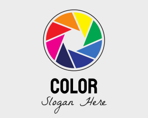 Colorful Camera Shutter logo design
