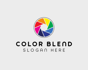 Colorful Camera Shutter logo design