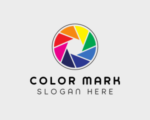 Colorful Camera Shutter logo design