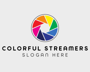 Colorful Camera Shutter logo design