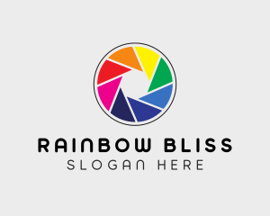 Colorful Camera Shutter logo design