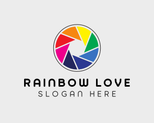 Colorful Camera Shutter logo design