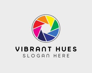 Colorful Camera Shutter logo design