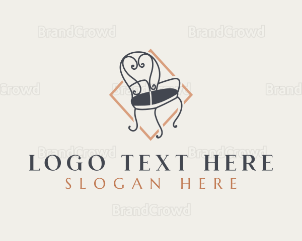 Elegant Furniture Chair Logo