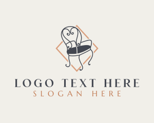Furniture - Elegant Furniture Chair logo design