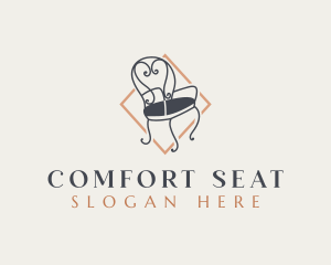 Elegant Furniture Chair logo design