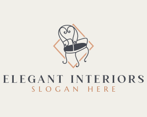 Elegant Furniture Chair logo design