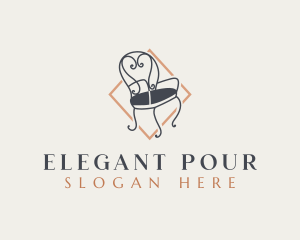 Elegant Furniture Chair logo design