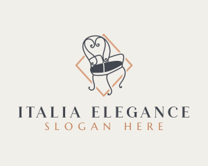 Elegant Furniture Chair logo design