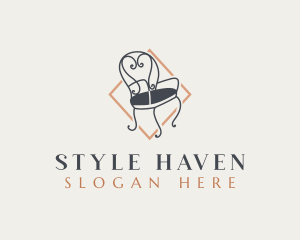 Furniture - Elegant Furniture Chair logo design