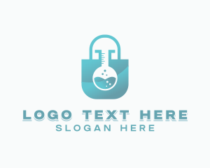 Shopping Bag - Laboratory Chemist App logo design