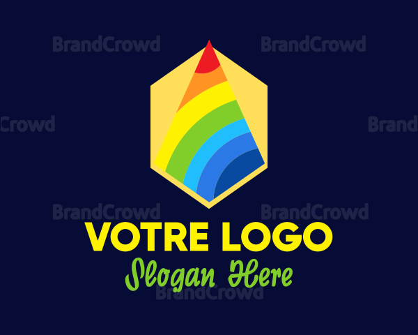 Colorful Rainbow Triangle Logo