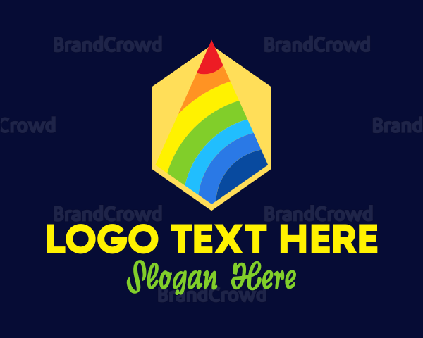 Colorful Rainbow Triangle Logo