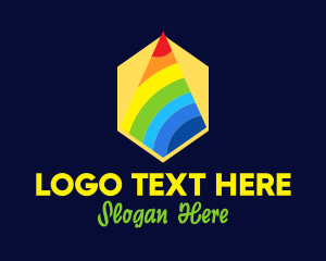 Triangle - Colorful Rainbow Triangle logo design