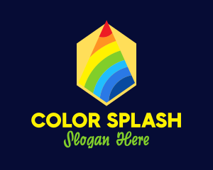 Colorful Rainbow Triangle logo design