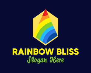 Lgbtq - Colorful Rainbow Triangle logo design