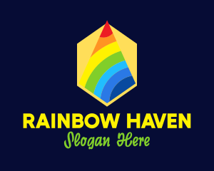 Colorful Rainbow Triangle logo design