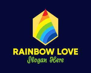 Colorful Rainbow Triangle logo design