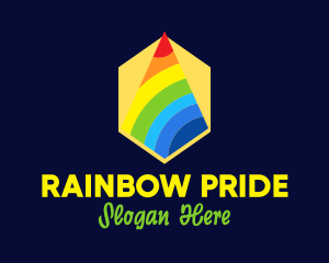 Colorful Rainbow Triangle logo design