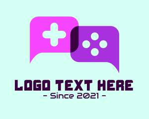 Controller - Console Gaming Chat logo design