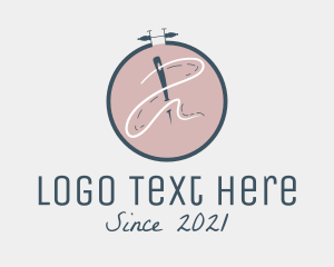 Home Decor - Embroidery Needle Handicraft logo design
