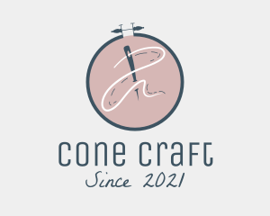 Embroidery Needle Handicraft  logo design