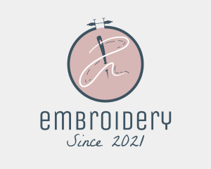 Embroidery Needle Handicraft  logo design