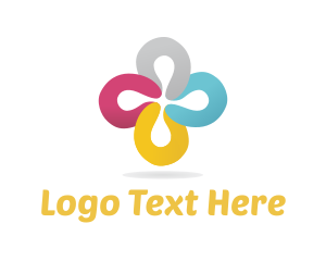 Beauty - Flower Petal Cross logo design