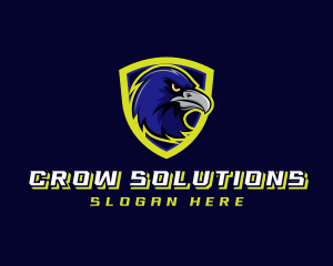 Gaming Crow Shield logo design