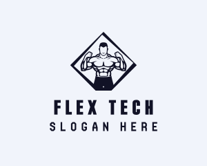 Flex - Strong Man Workout logo design