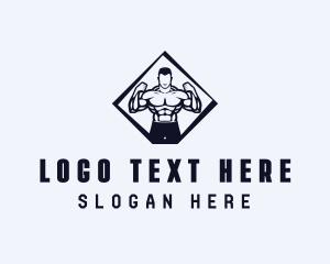 Men - Strong Man Workout logo design