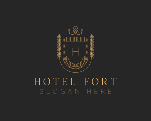 Shield Royalty Hotel logo design