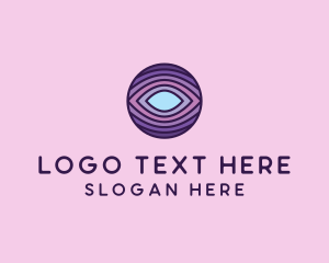 Stained Glass - Visual Eye Optical Illusion logo design