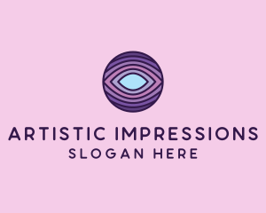 Visual Eye Optical Illusion  logo design