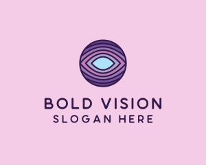 Visual Eye Optical Illusion  logo design