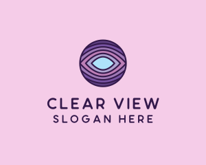 Visual Eye Optical Illusion  logo design