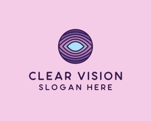 Ophthalmology - Visual Eye Optical Illusion logo design