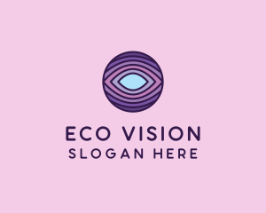 Visual Eye Optical Illusion  logo design