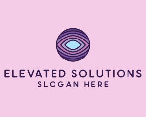 Visual Eye Optical Illusion  logo design