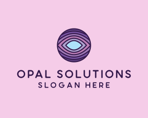 Visual Eye Optical Illusion  logo design