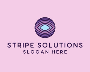 Visual Eye Optical Illusion  logo design